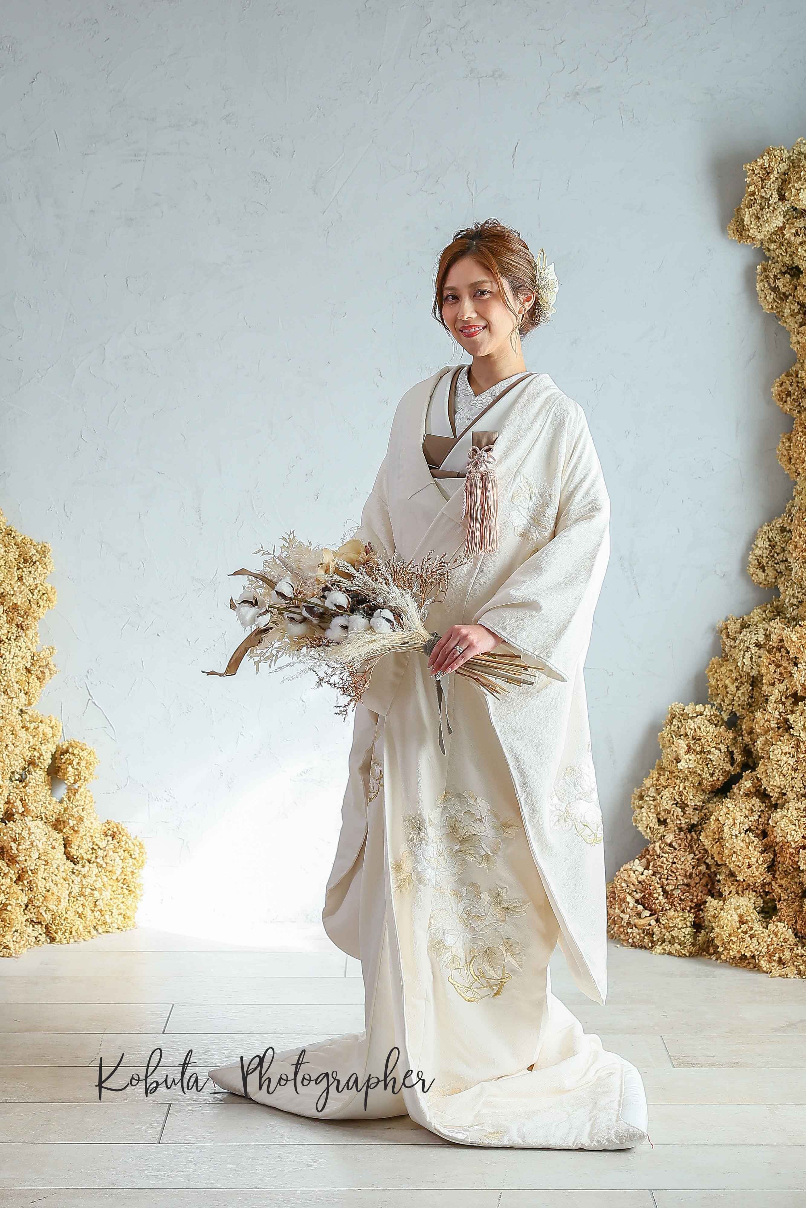 和装 前撮り ドライフラワー