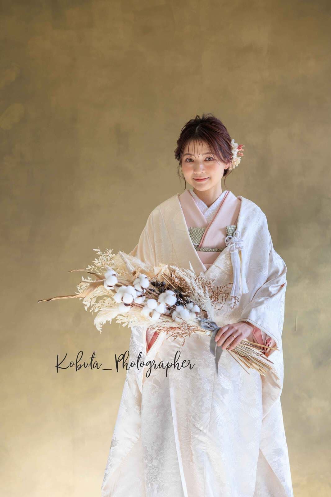 和装 前撮り ドライフラワー