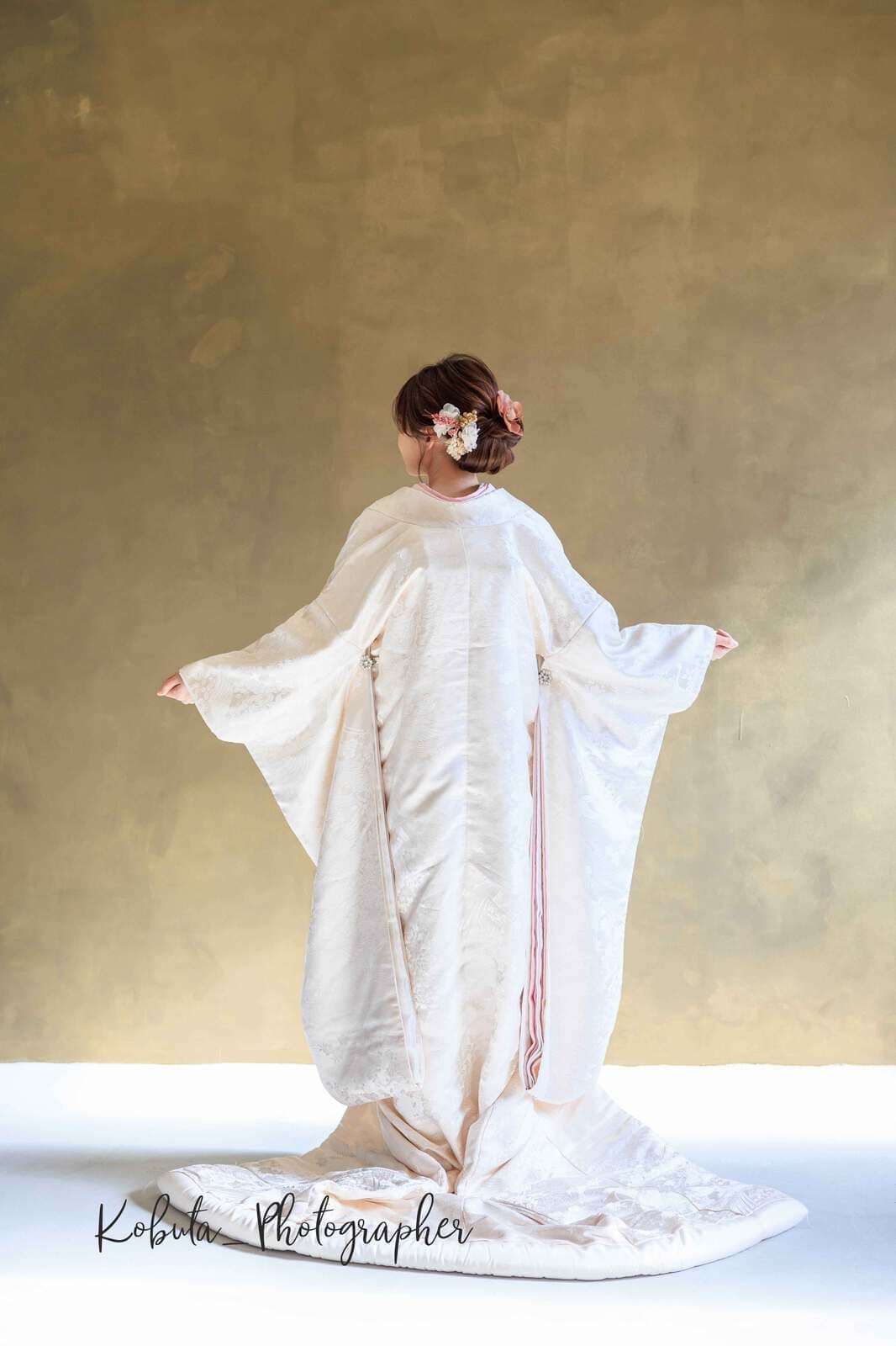 和装 前撮り ドライフラワー