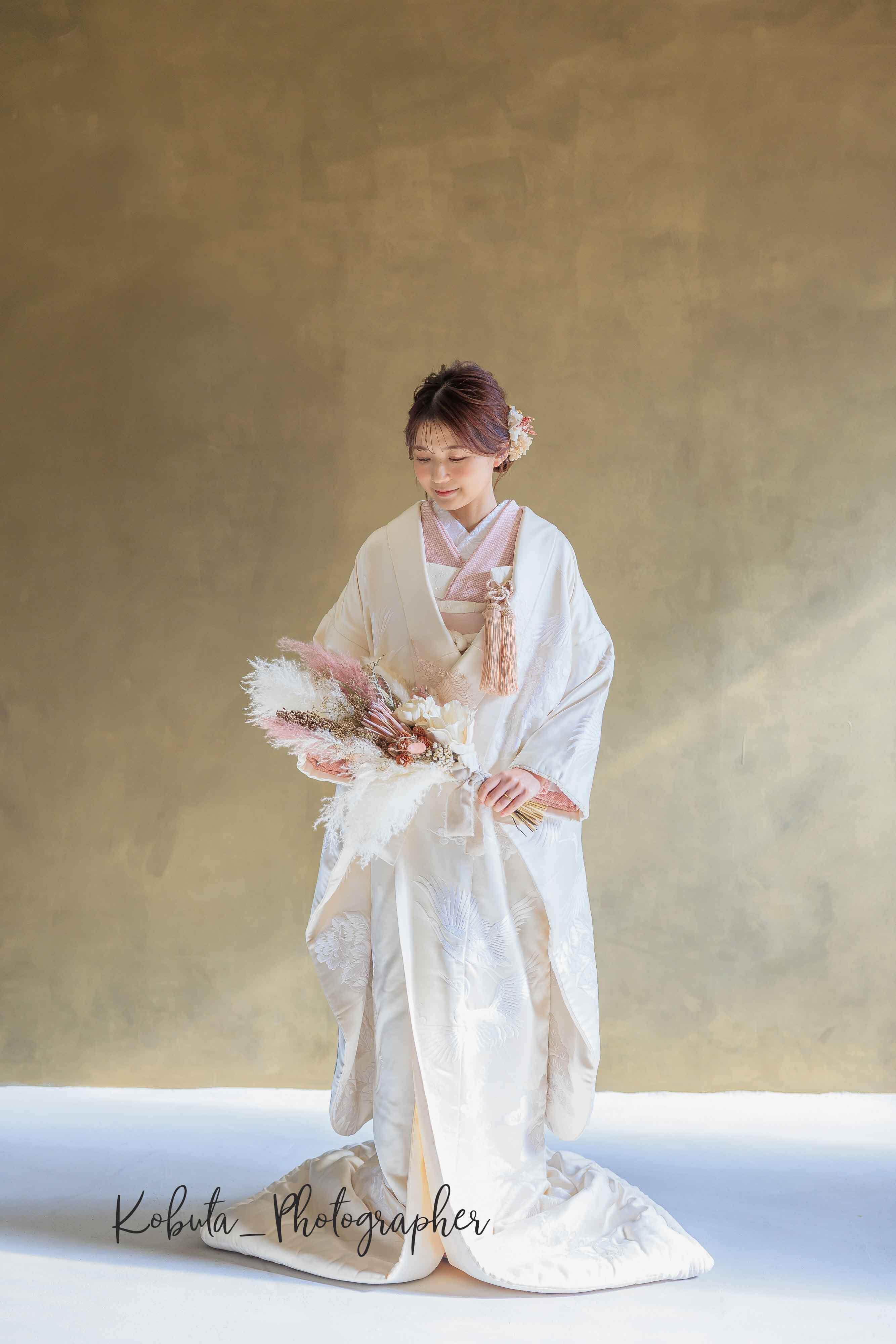 和装 前撮り ドライフラワー