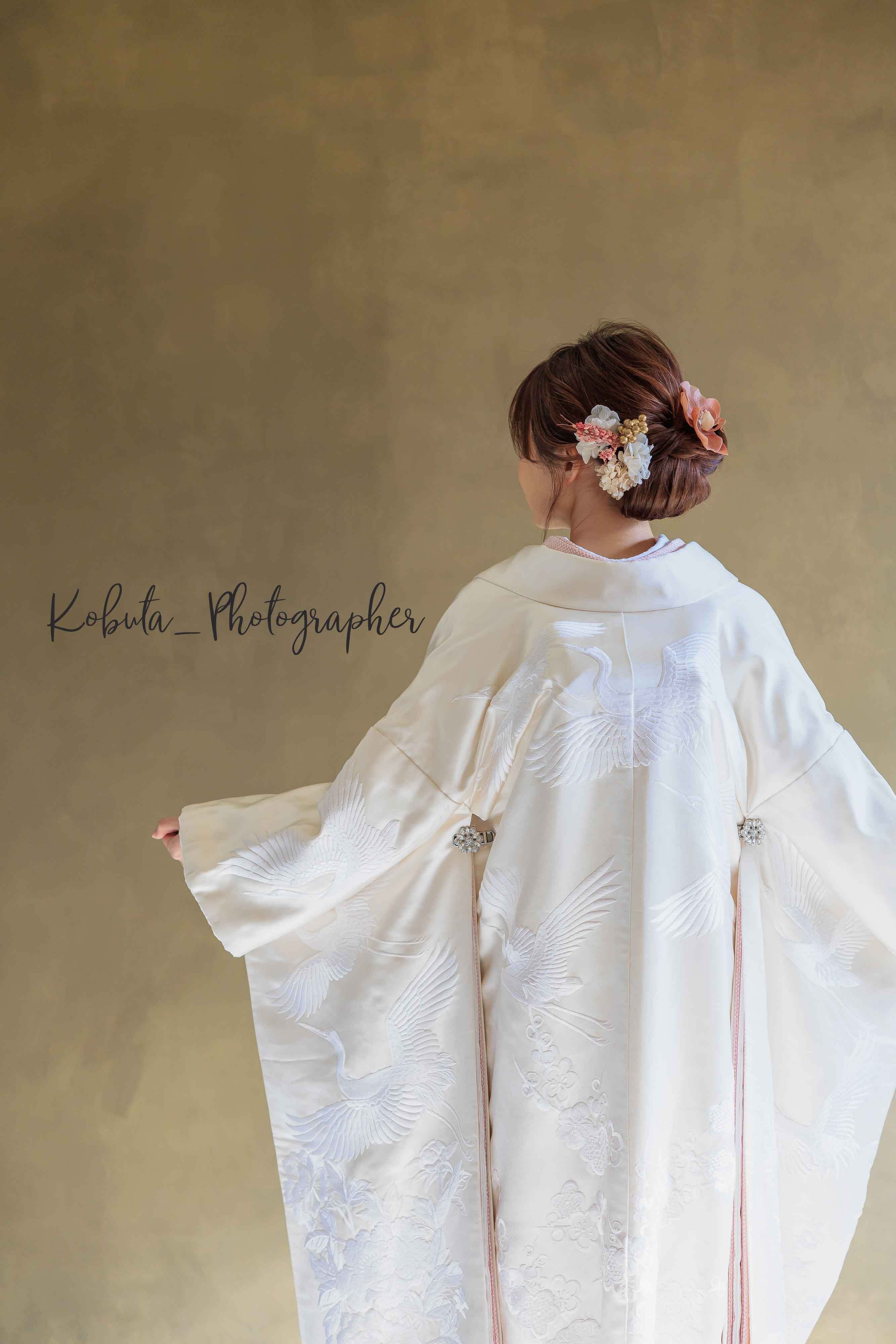 和装 前撮り ドライフラワー