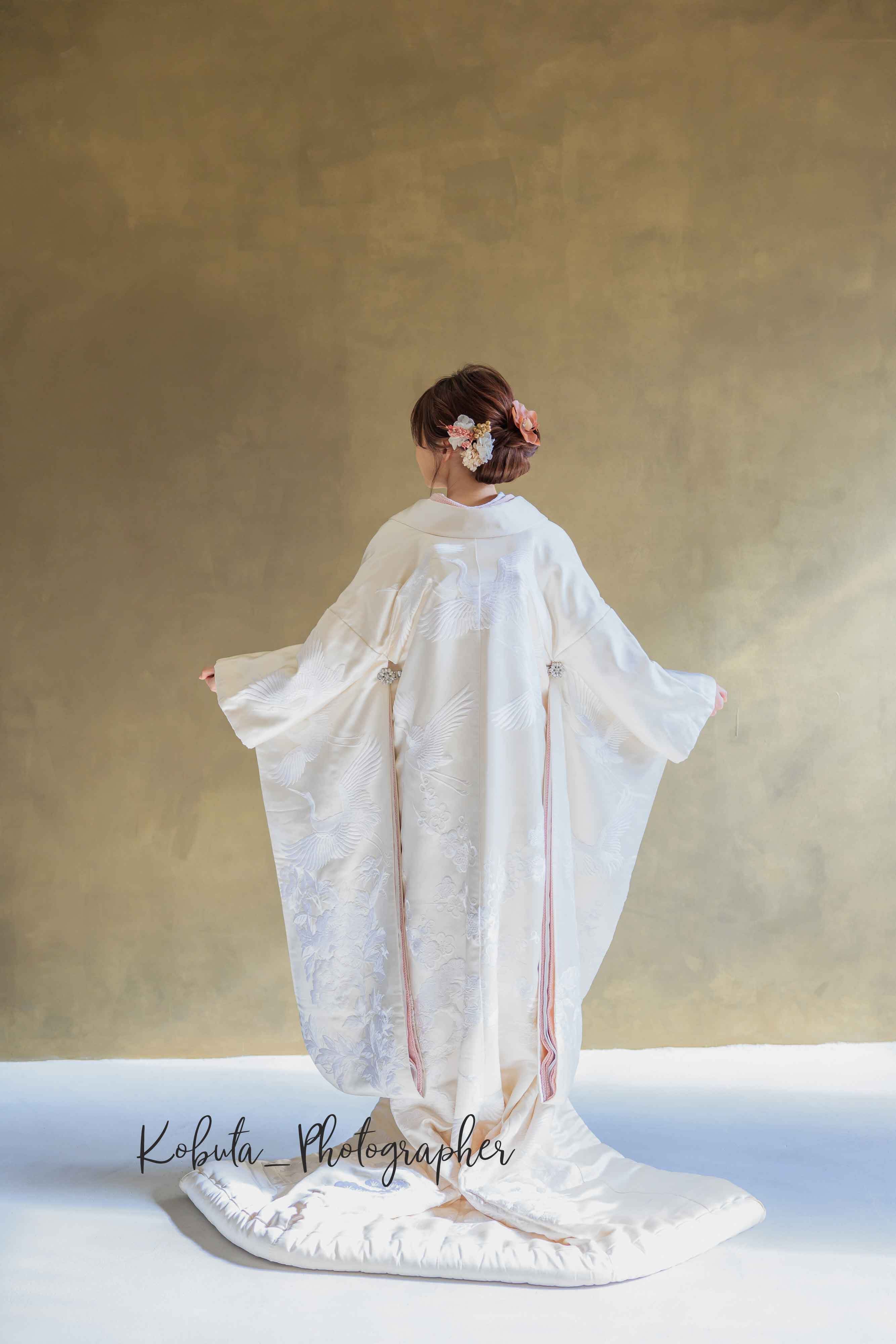 和装 前撮り ドライフラワー