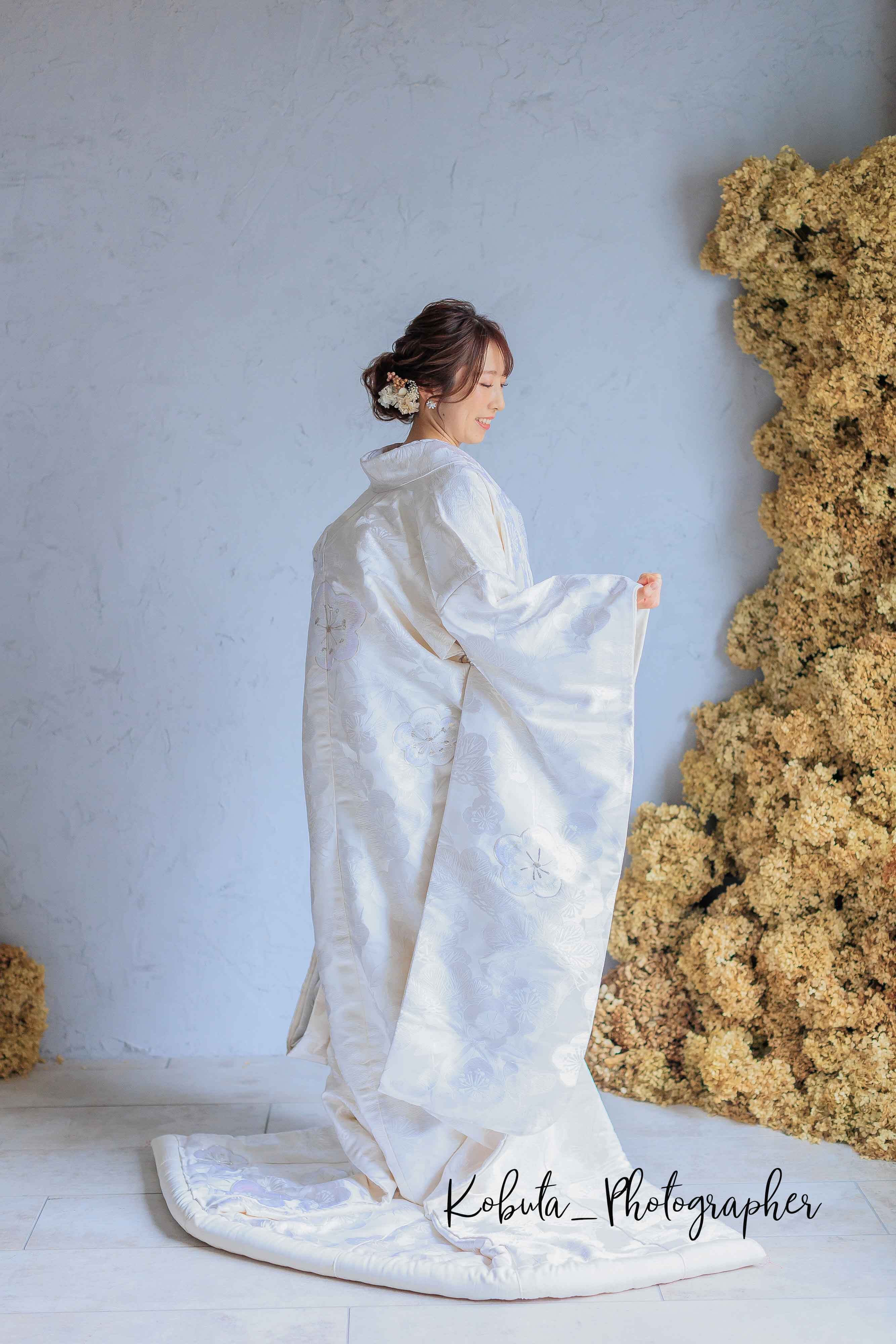 和装 前撮り ドライフラワー