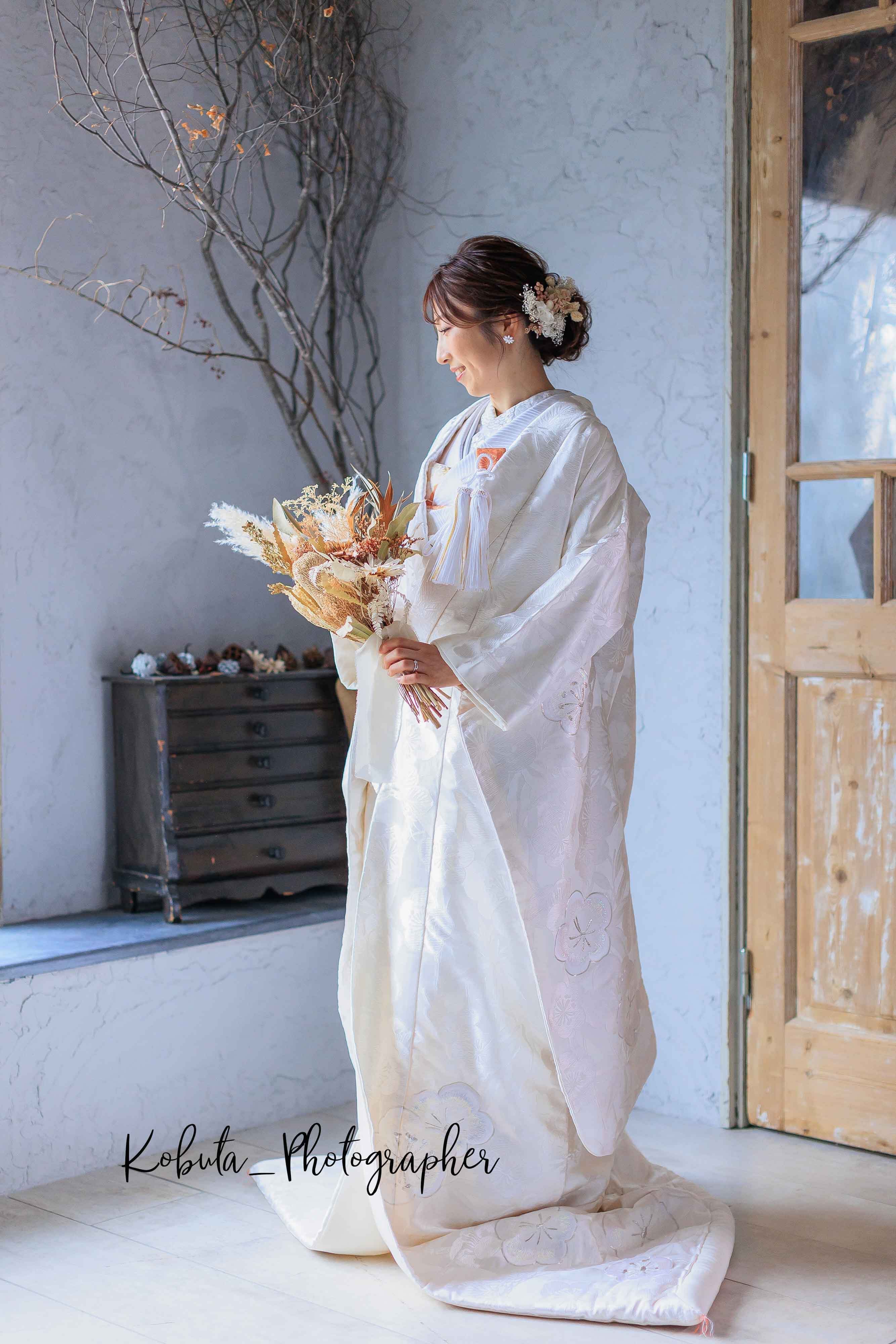 和装 前撮り ドライフラワー