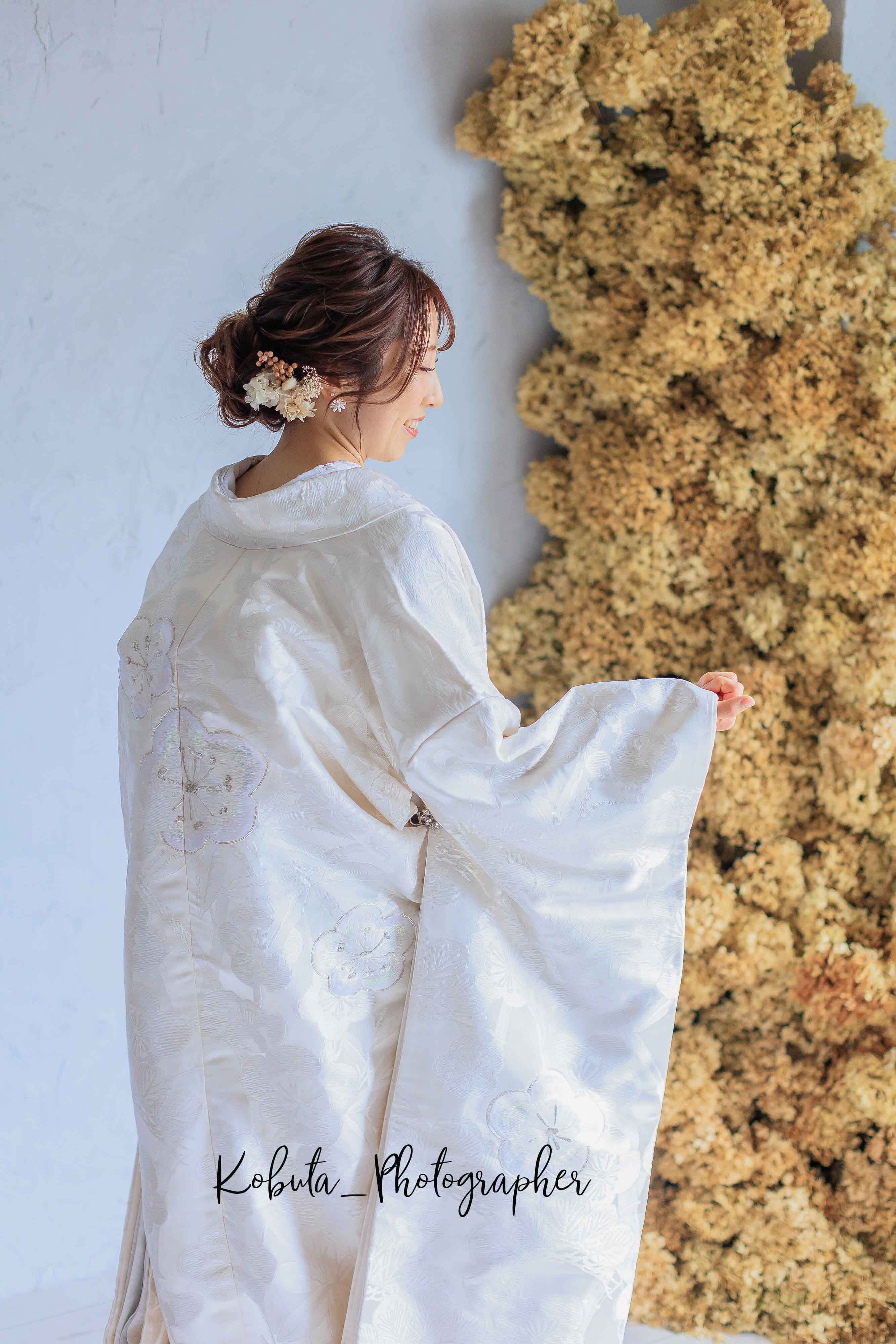 和装 前撮り ドライフラワー