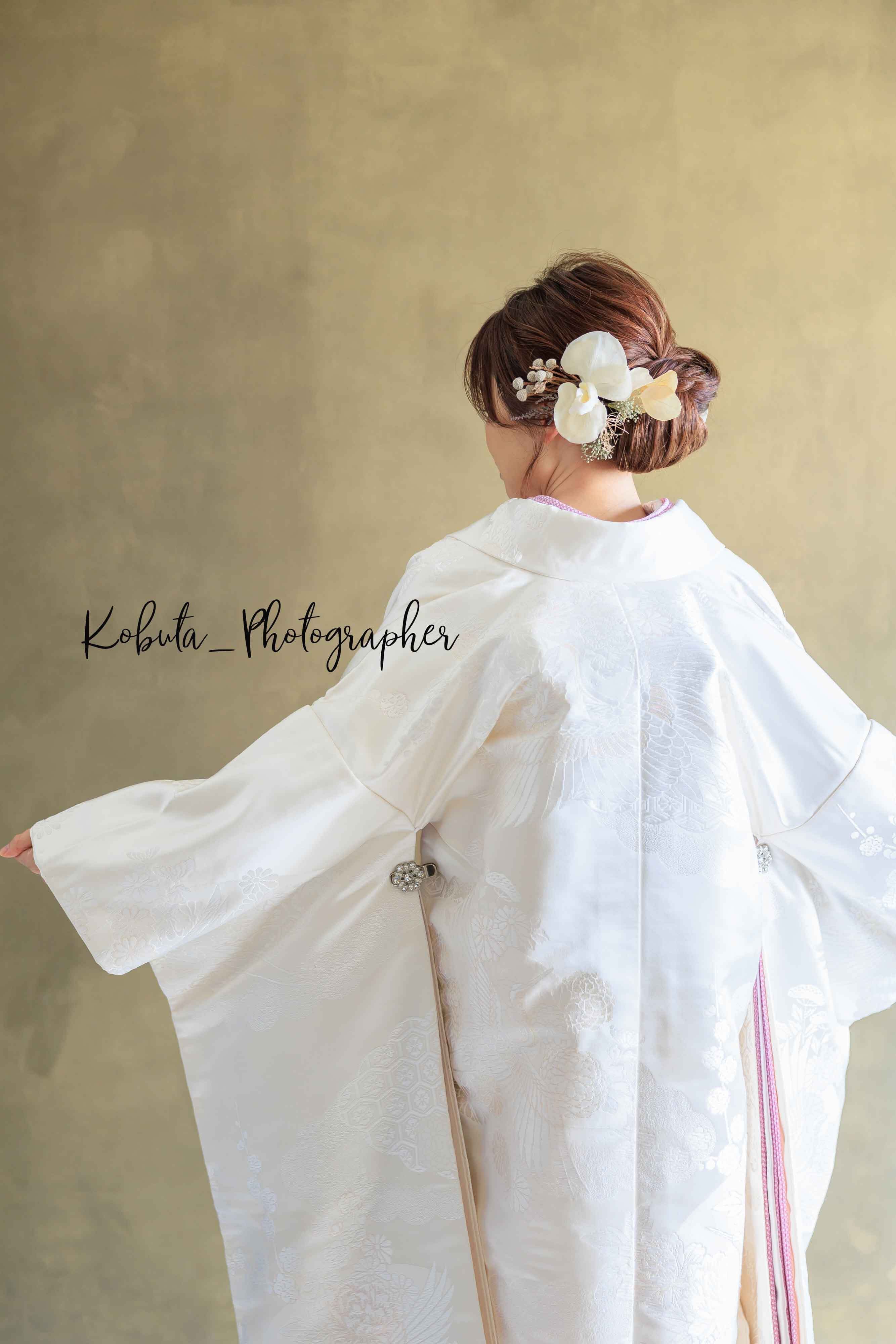 和装 前撮り ドライフラワー