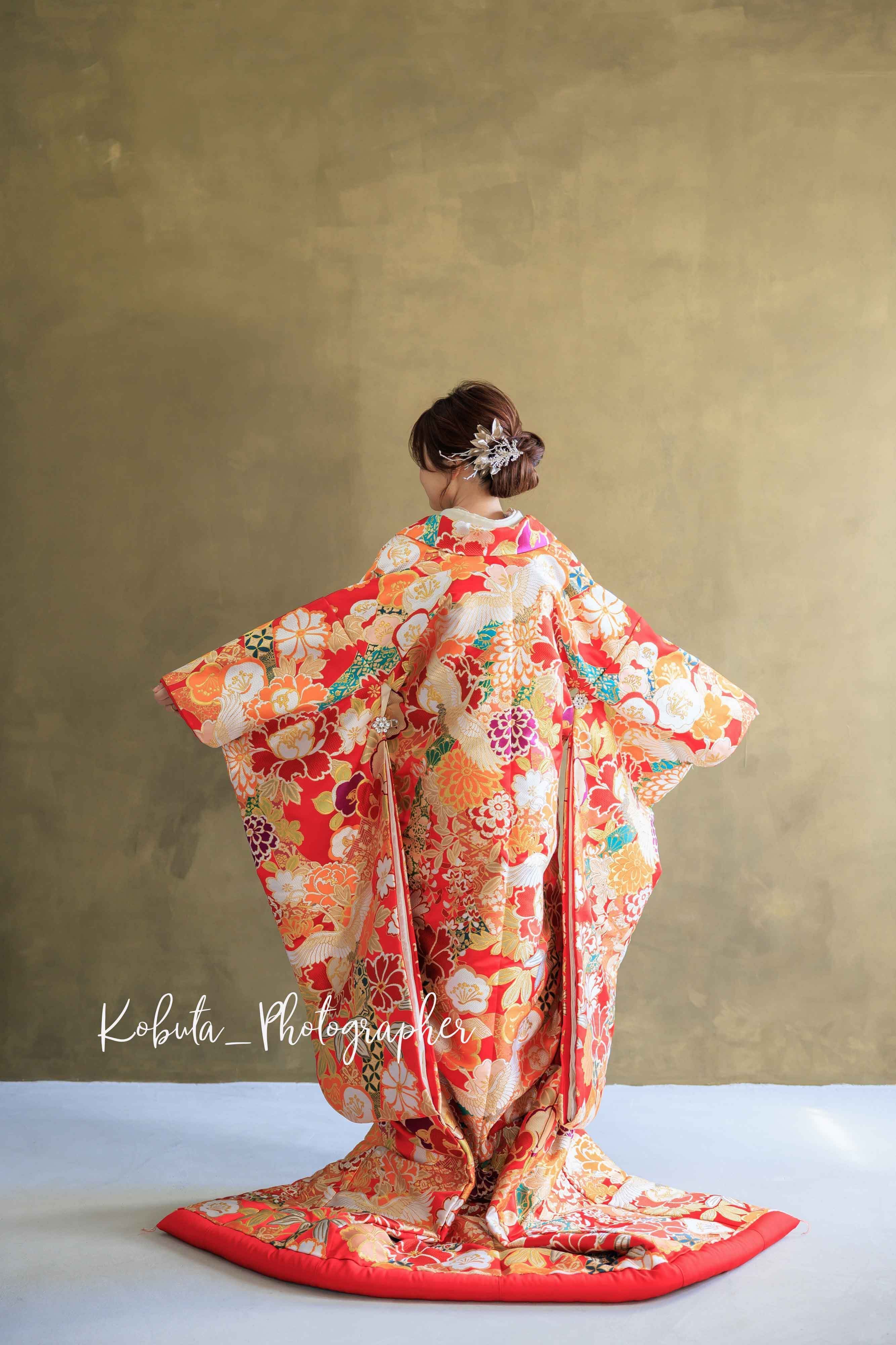 和装 前撮り ドライフラワー