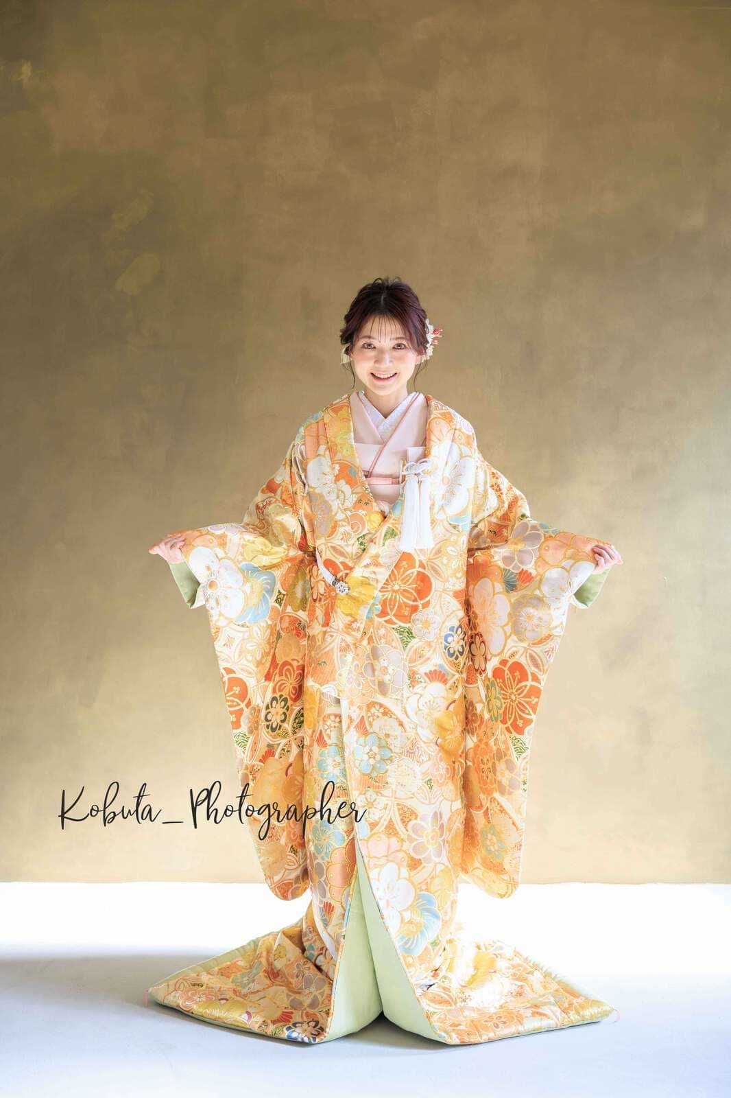 和装 前撮り ドライフラワー