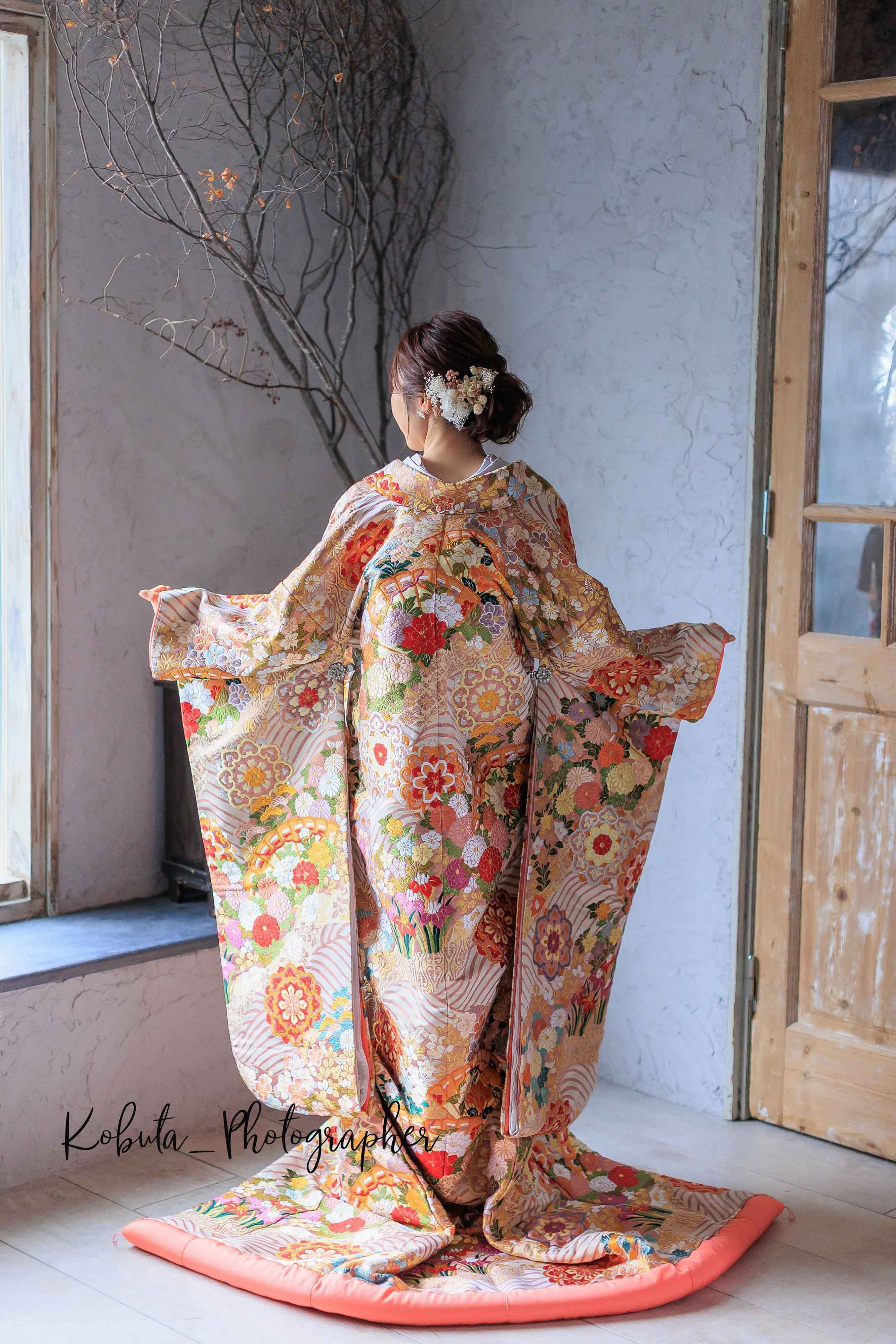 和装 前撮り ドライフラワー