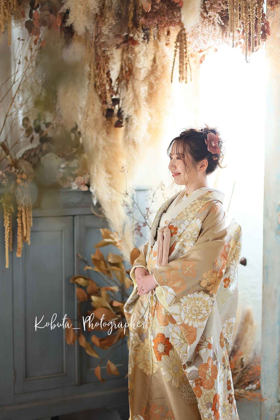 和装 前撮り ドライフラワー