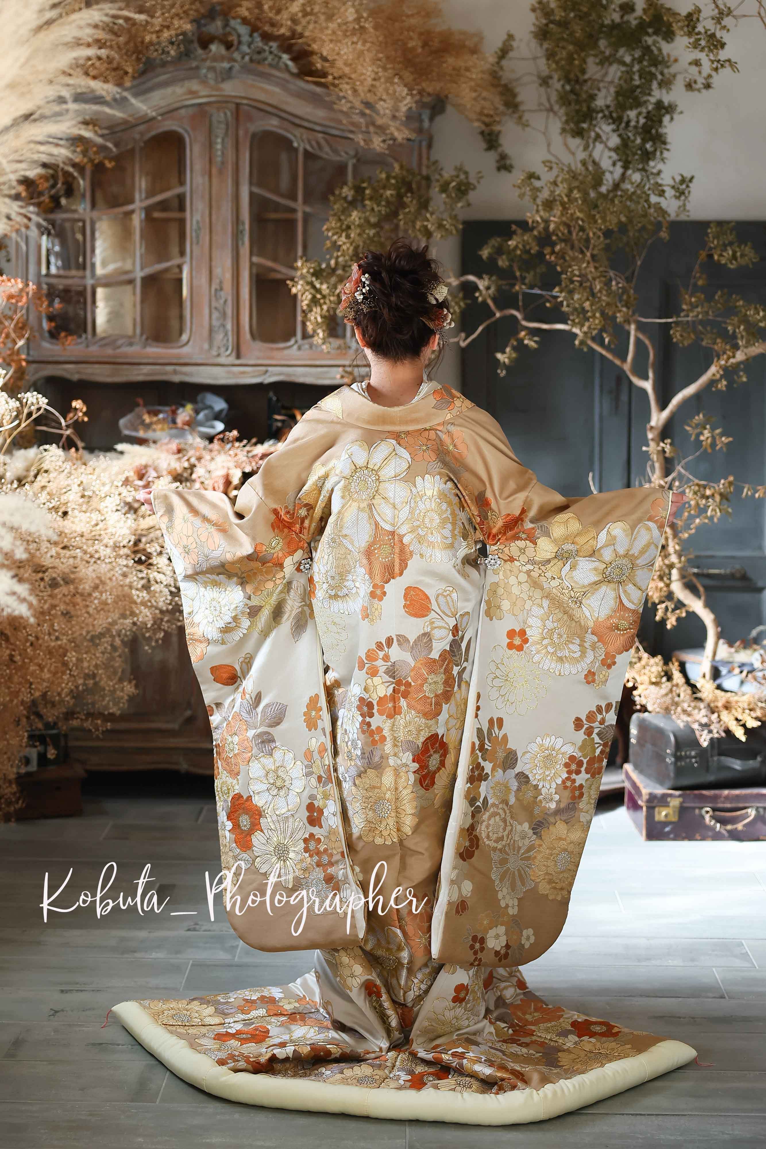 和装 前撮り ドライフラワー