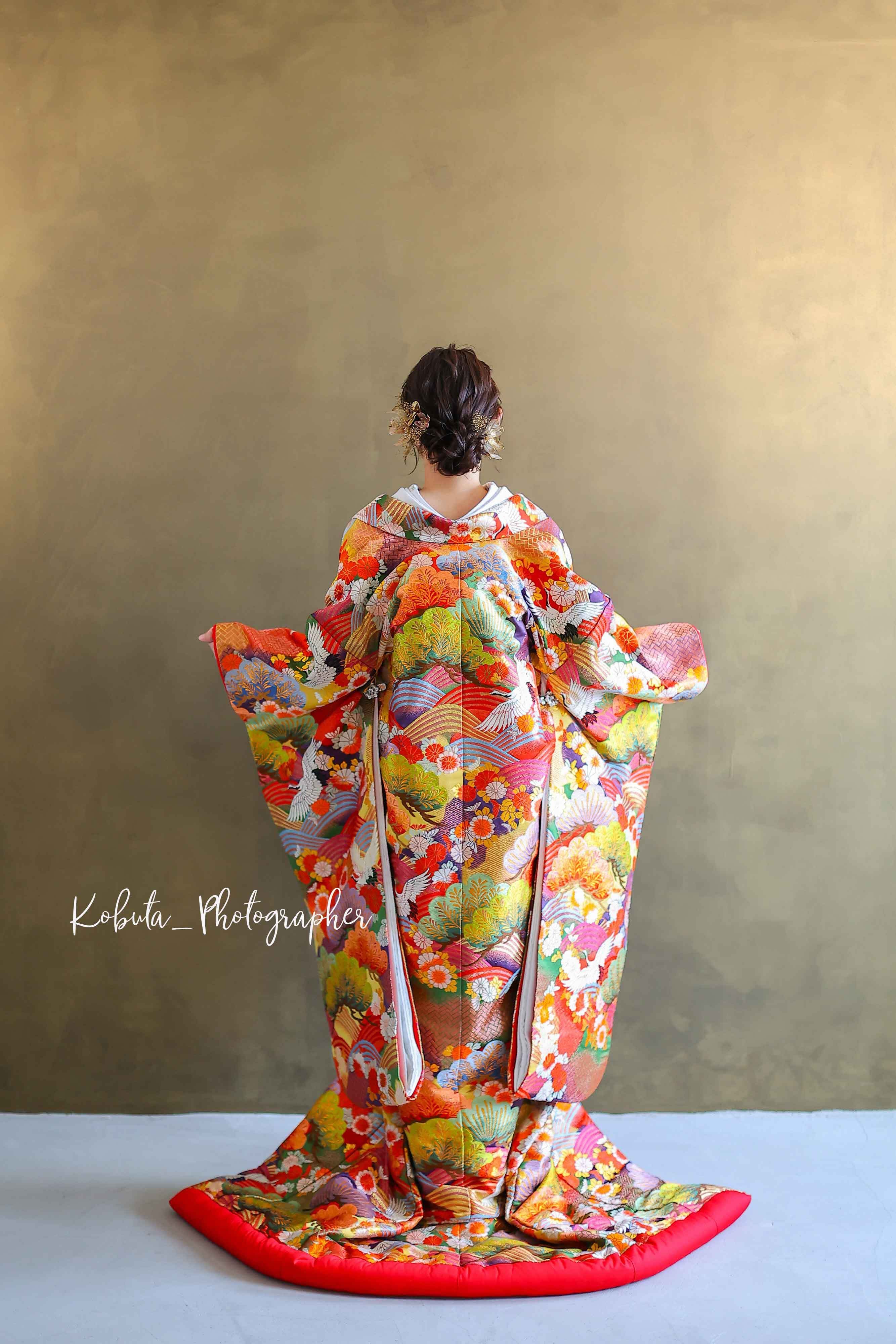 和装 前撮り ドライフラワー