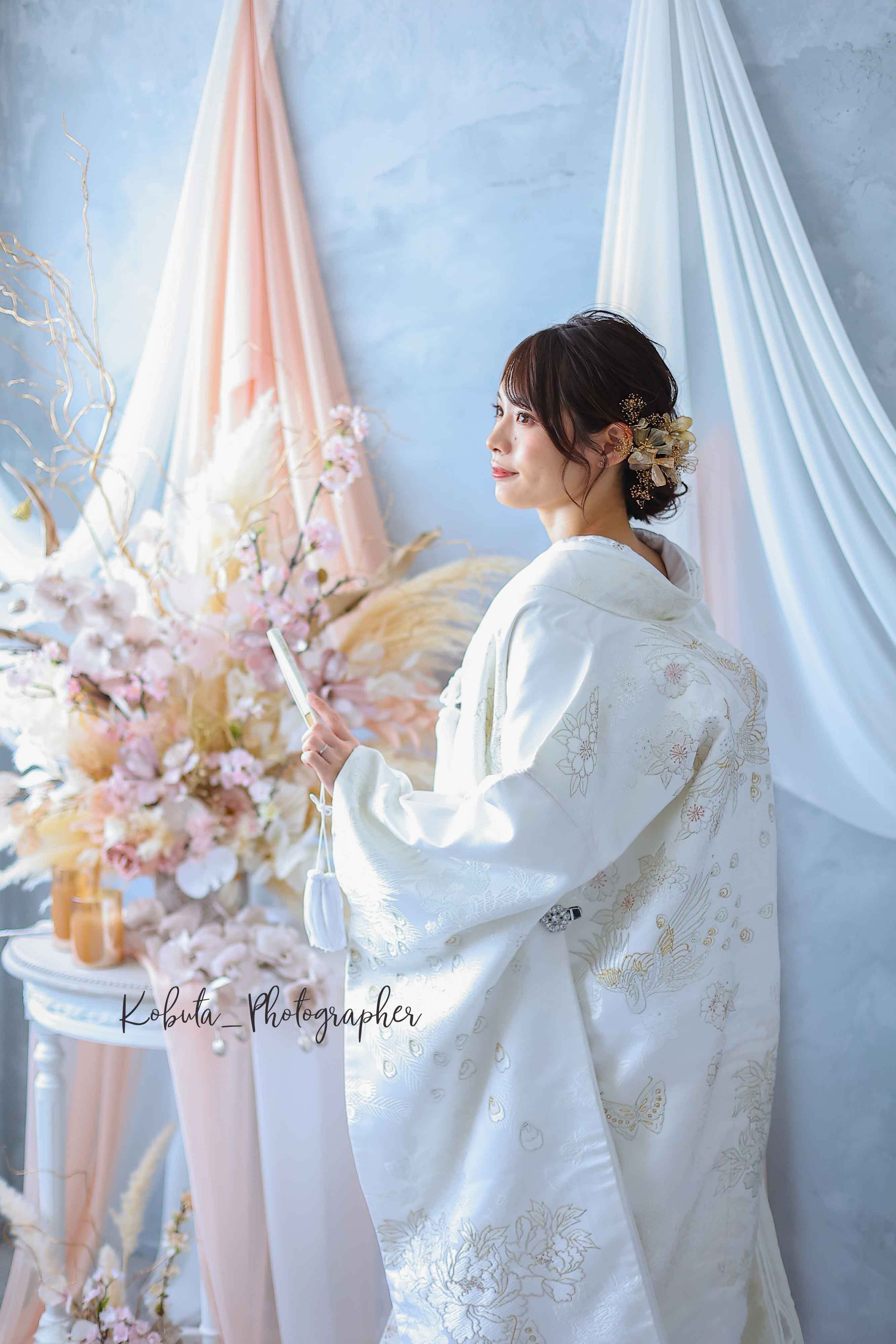 和装 前撮り ドライフラワー