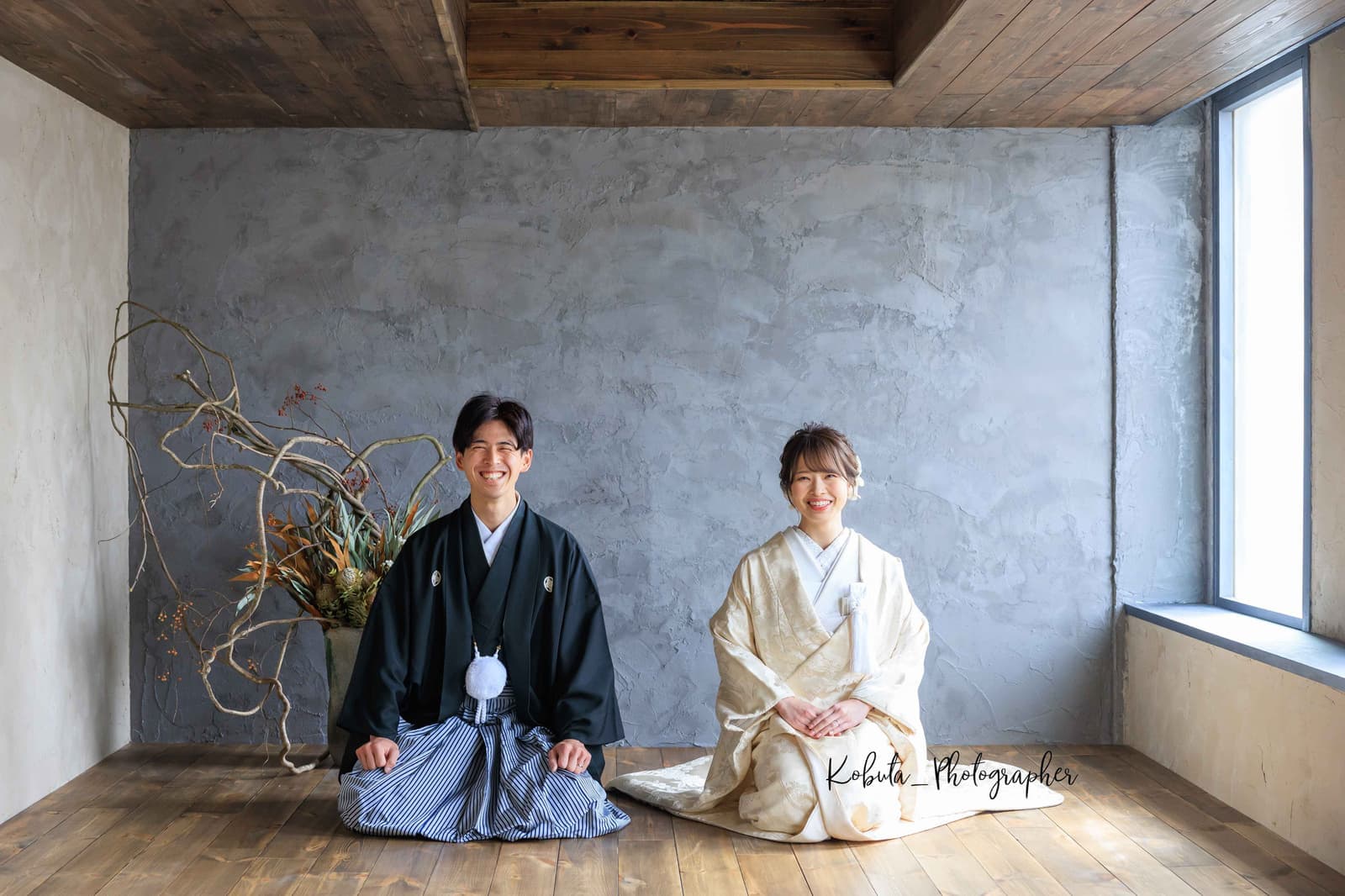 和装　ドライフラワー　前撮り