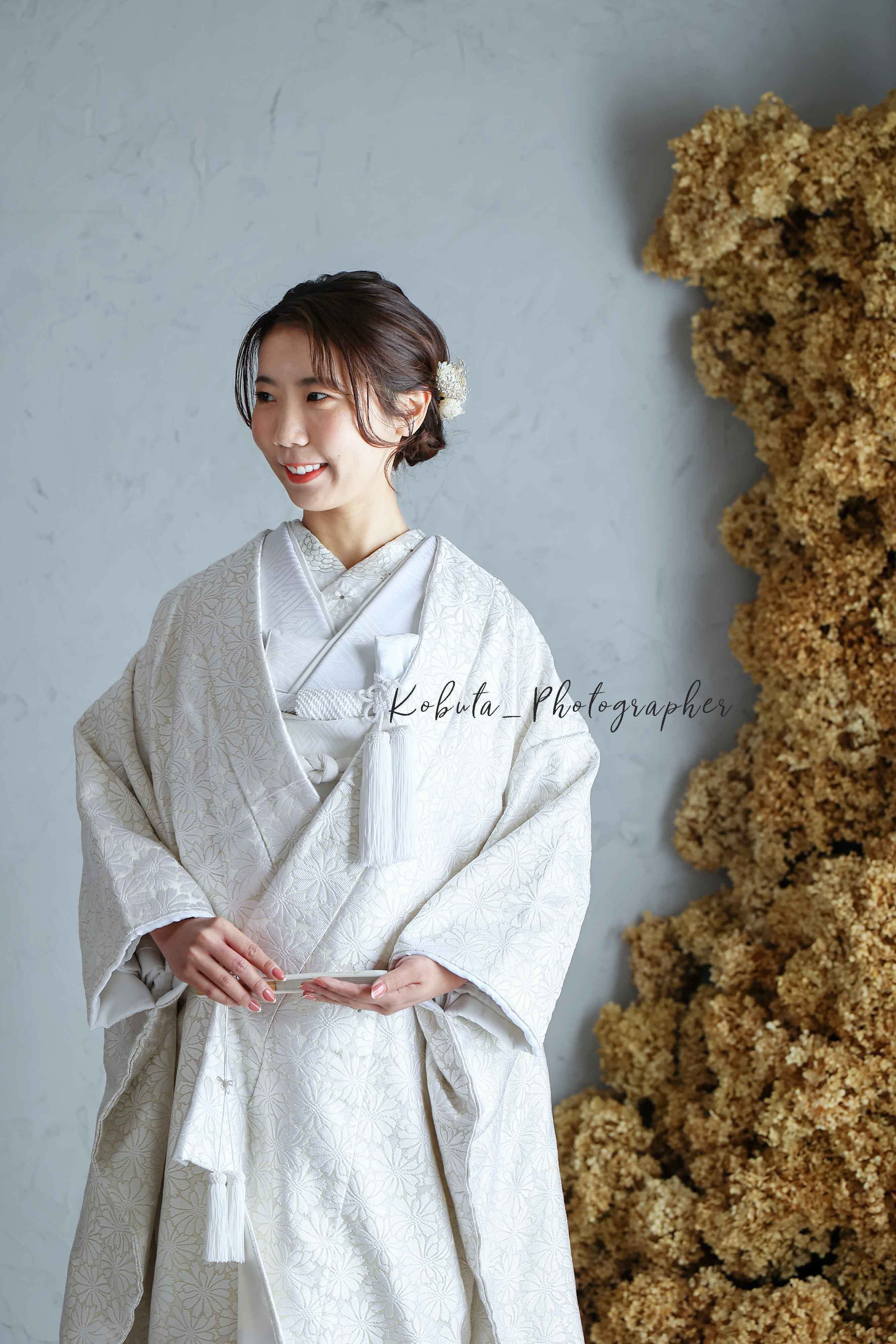 和装 前撮り ドライフラワー